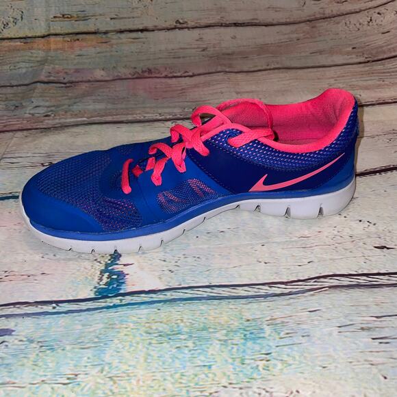 NIKE Youth Blue Hot Pink Flex Running Shoe - US 6.5Y / EU 39 / UK 6 - Picture 13 of 13